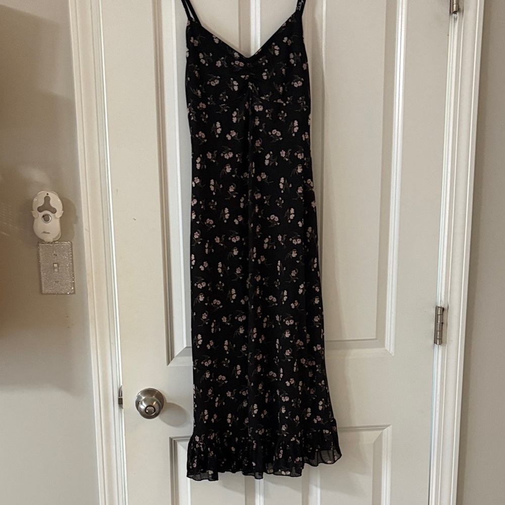 Ultra Flirt Black Floral Maxi Dress